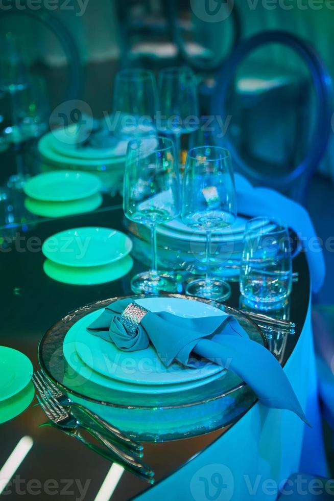 Luxury table setup. Ready to event. Shallow dof photo
