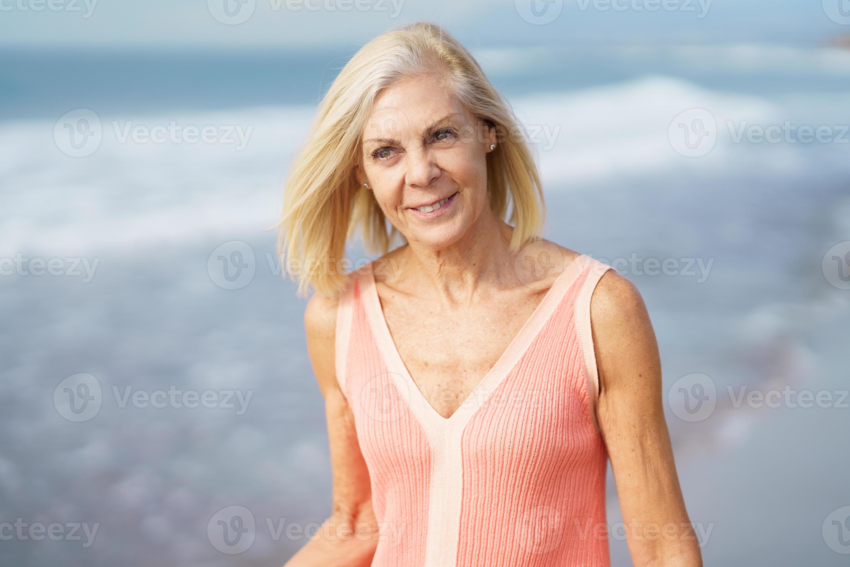 Mature woman enjoying her free time
