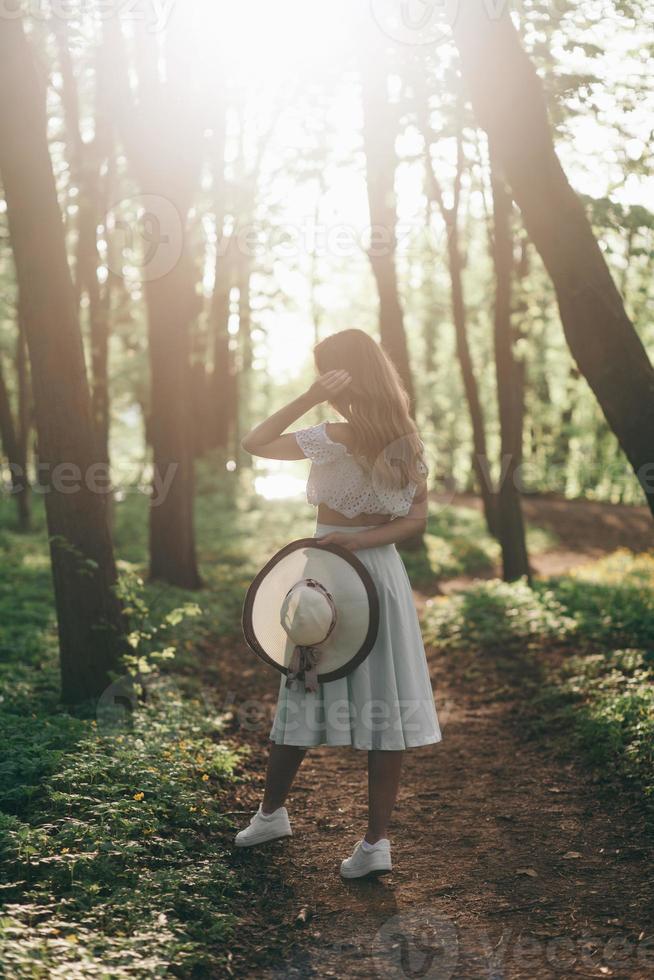 The beautiful lady walking photo