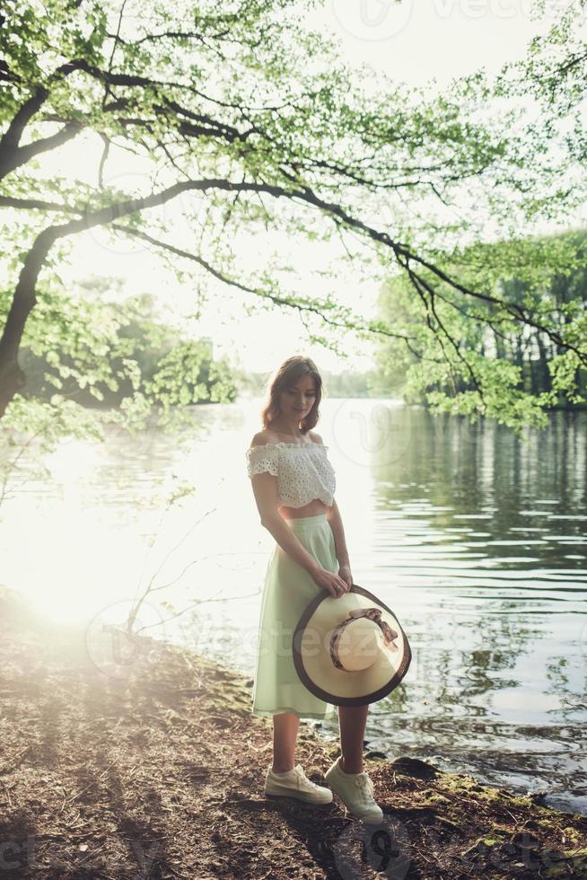 Outdoor photo of young woman