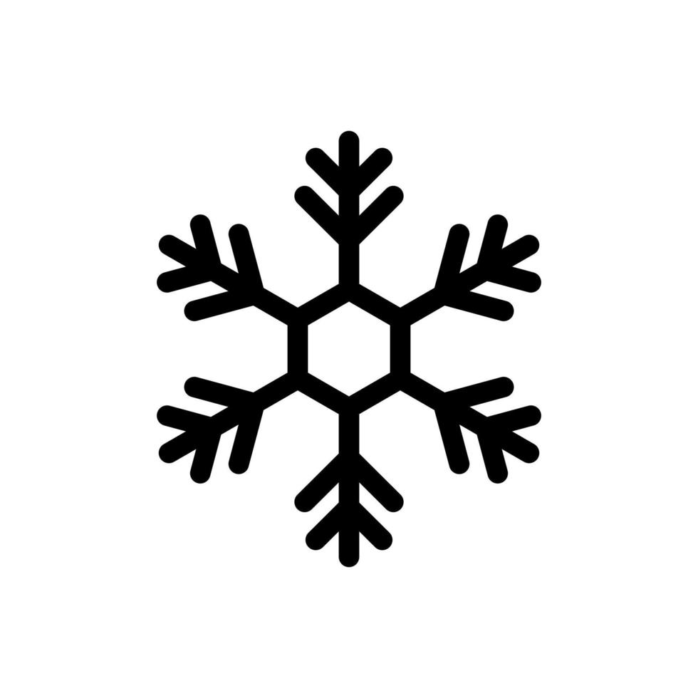 icono de vector de copo de nieve