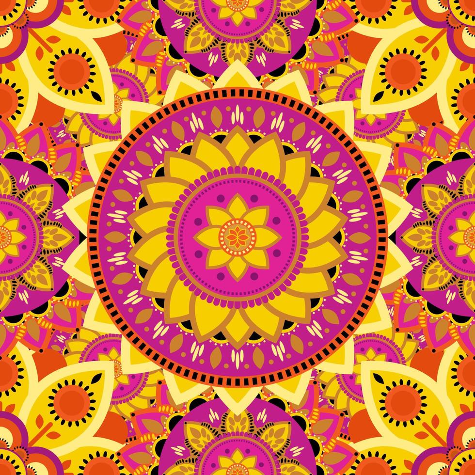 Mandala Seamless Pattern Background vector