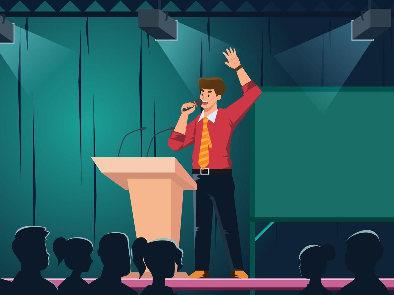 Character Public Speaker vector