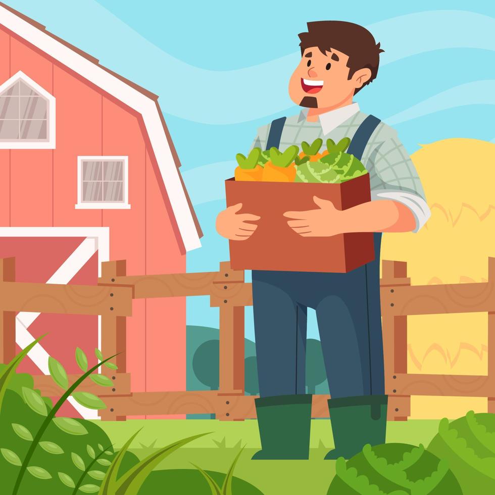 Farmer Character Concept vector