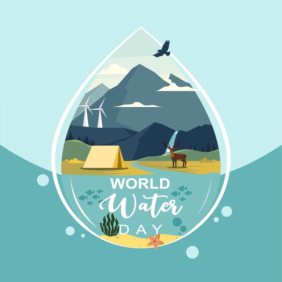 Water Day Concept vector