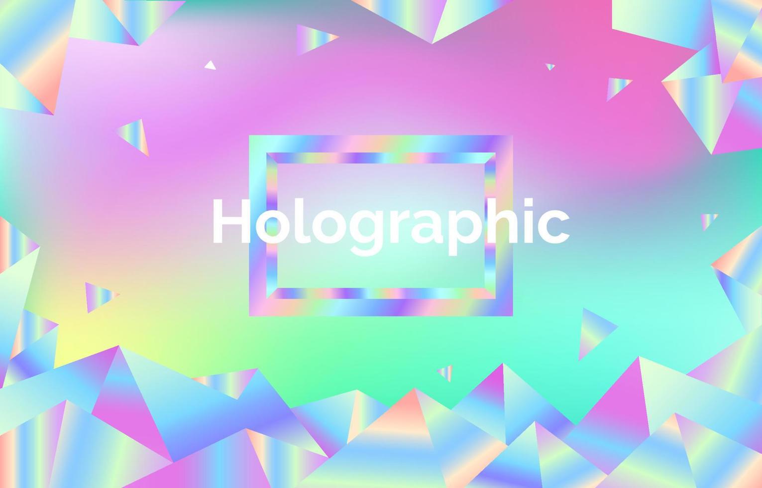 Gradient Holographic Background vector