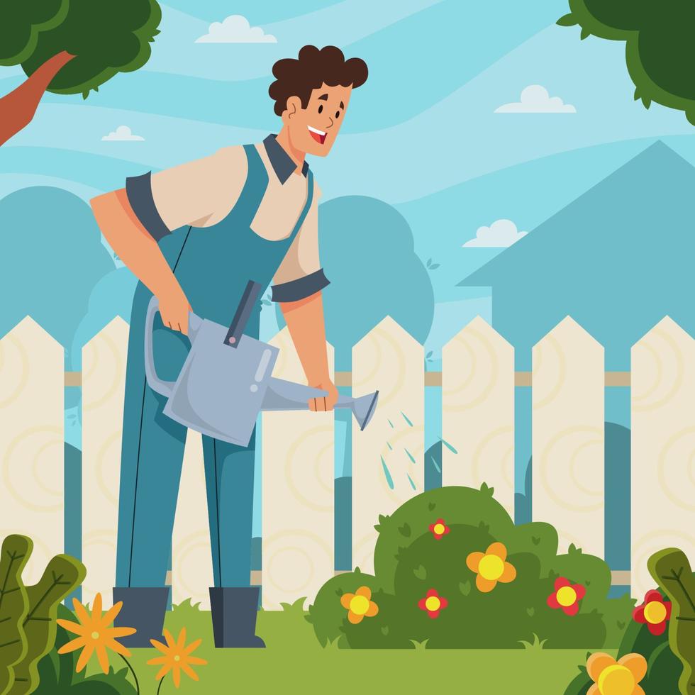 Gardener Character Concept vector