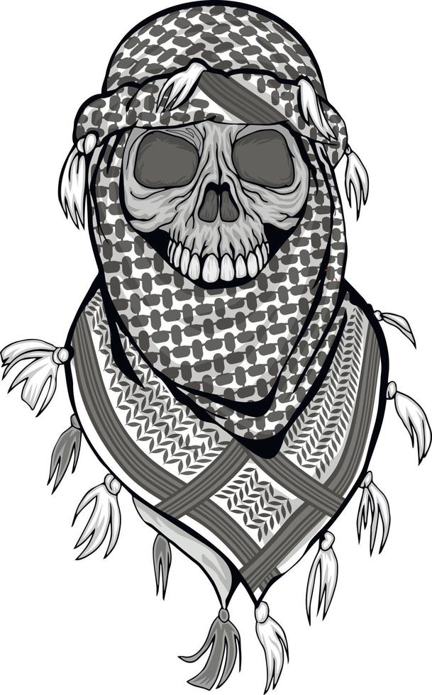 oriental skull, grunge vintage design t shirts vector