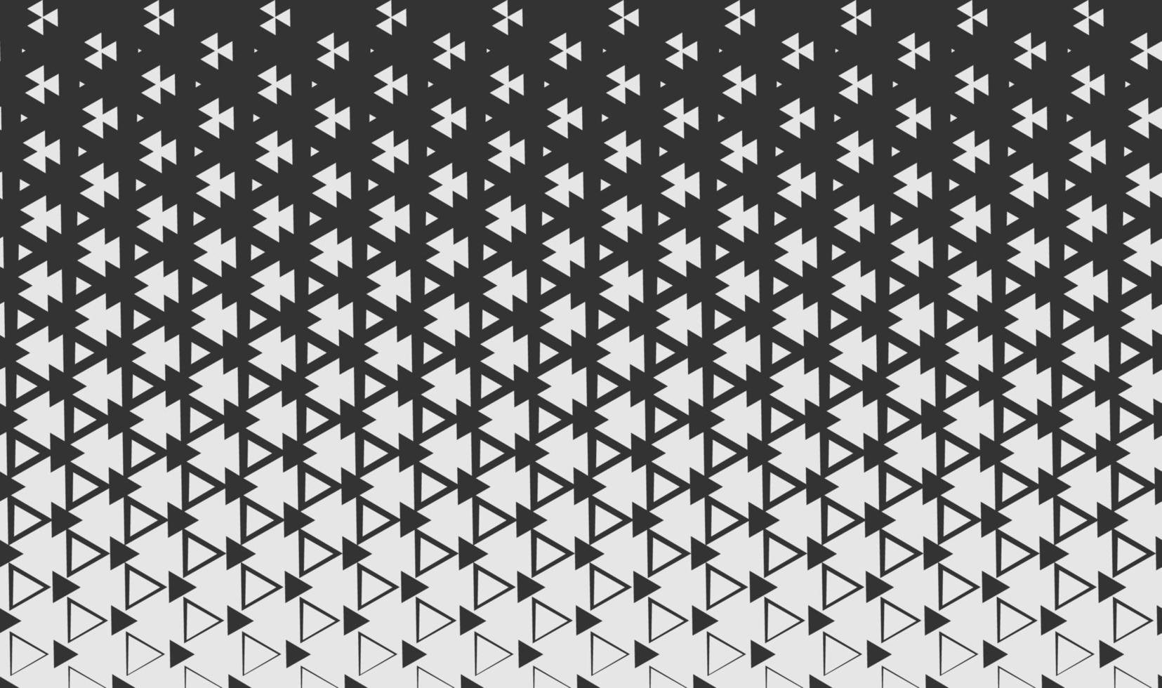 patrón geométrico monocromático sin costuras con triángulos y degradado. textura abstracta vectorial para fondo, papel pintado, textil, tela, fondo de sitio web vector