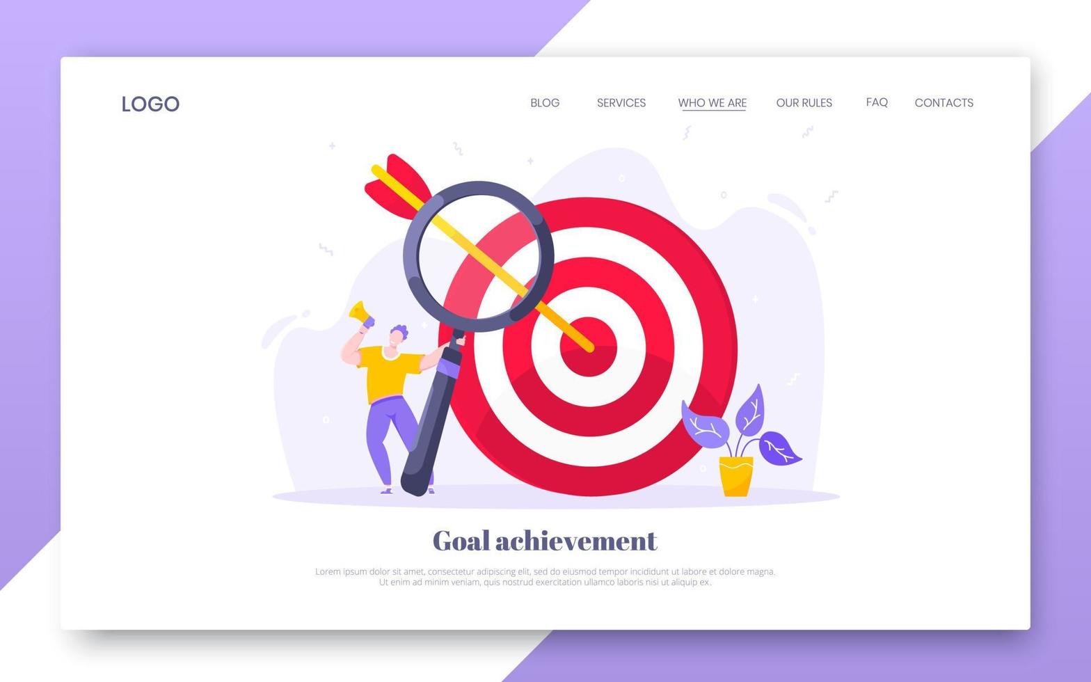 Goal achievement business concept sport target icon and arrow in the bullseye. vector