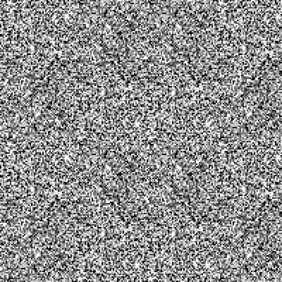 TV screen noise pixel glitch texture background vector illustration.