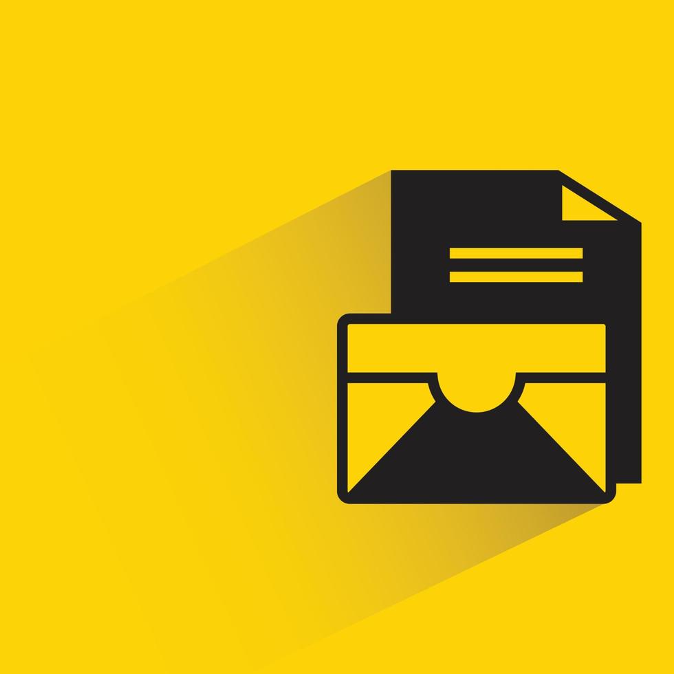 mail and letter on yellow background vector illustration