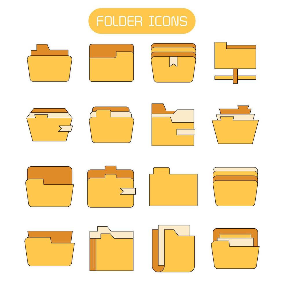 folder and document file icons 7140065 Vector Art at Vecteezy