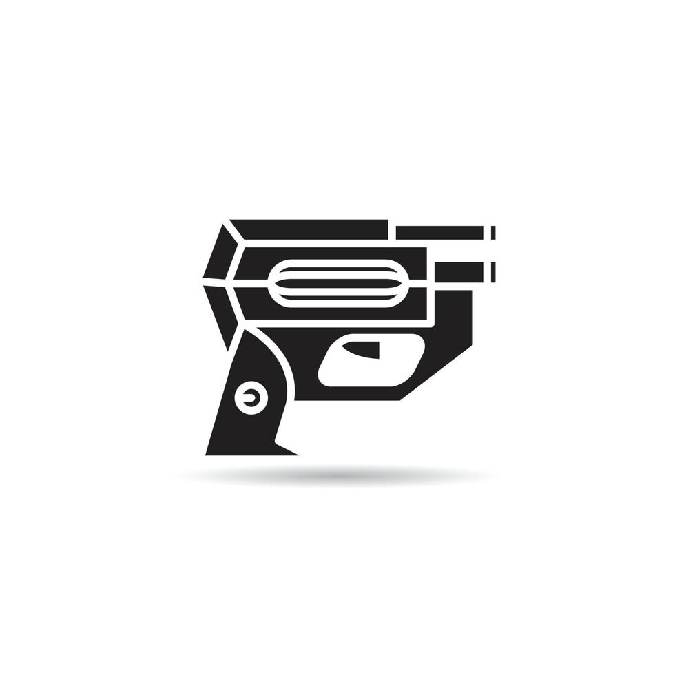 futuristic gun icon vector