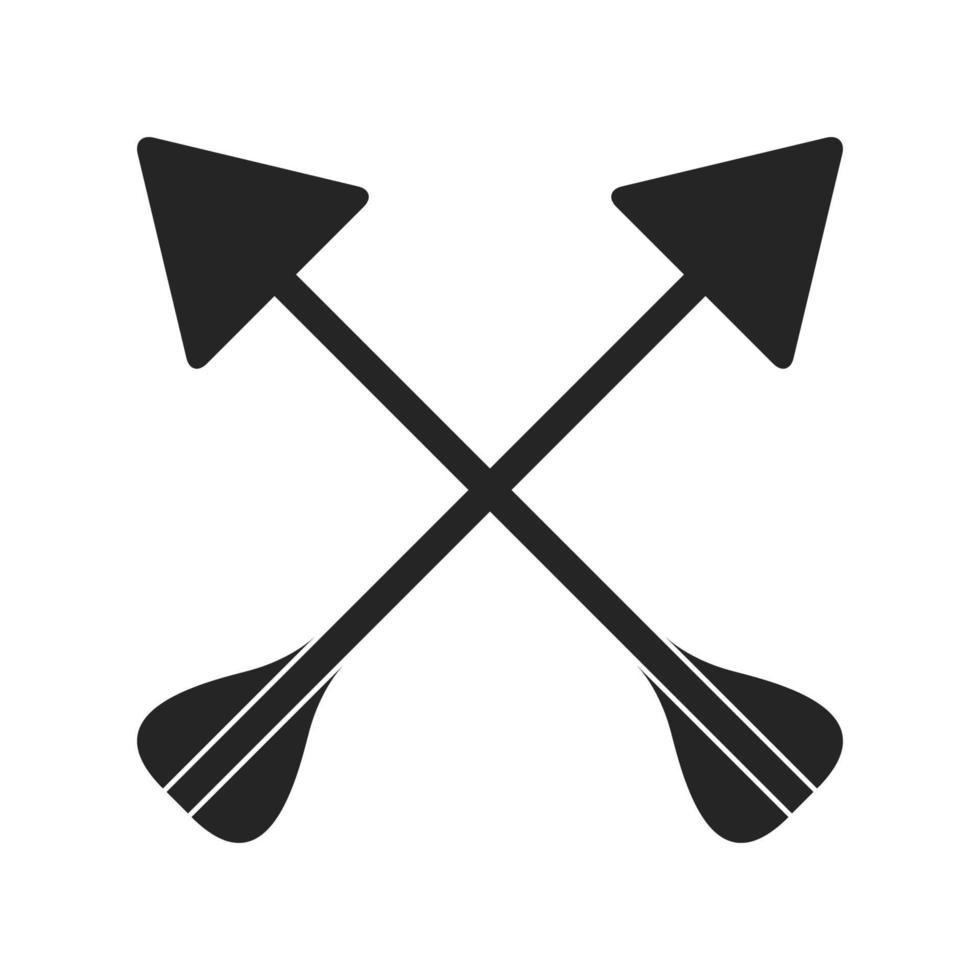 crossed arrows symbol vector