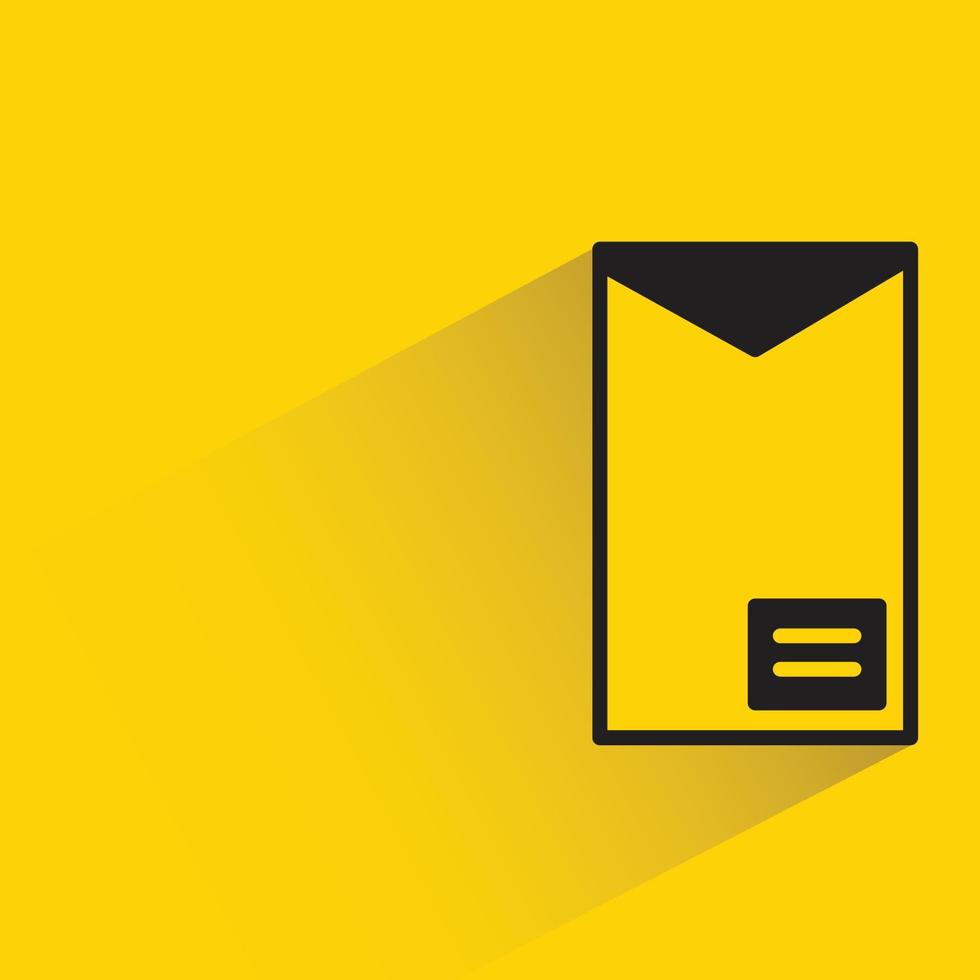 envelope on yellow background vector illustration