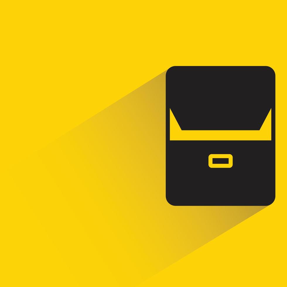 mail icon on yellow background vector