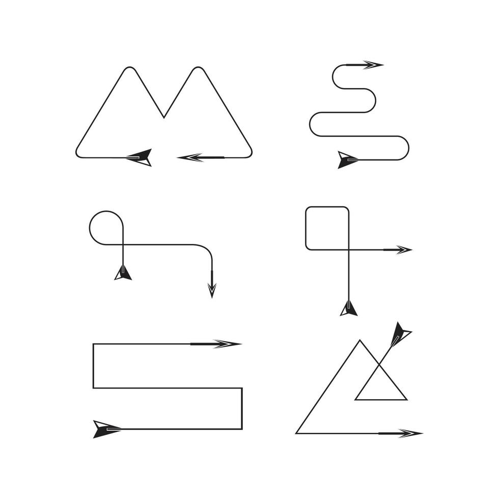 ilustración de línea de arco de flecha vector