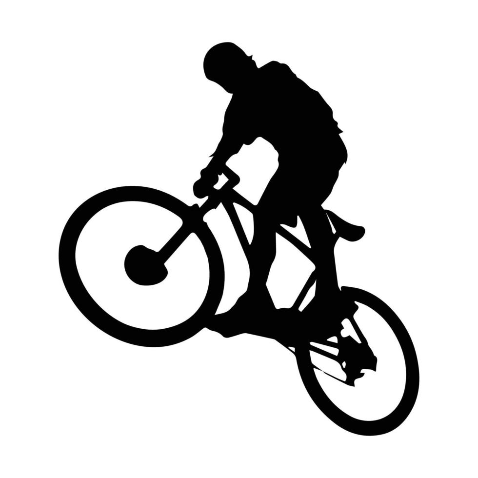 Cyclist Silhouette Art vector