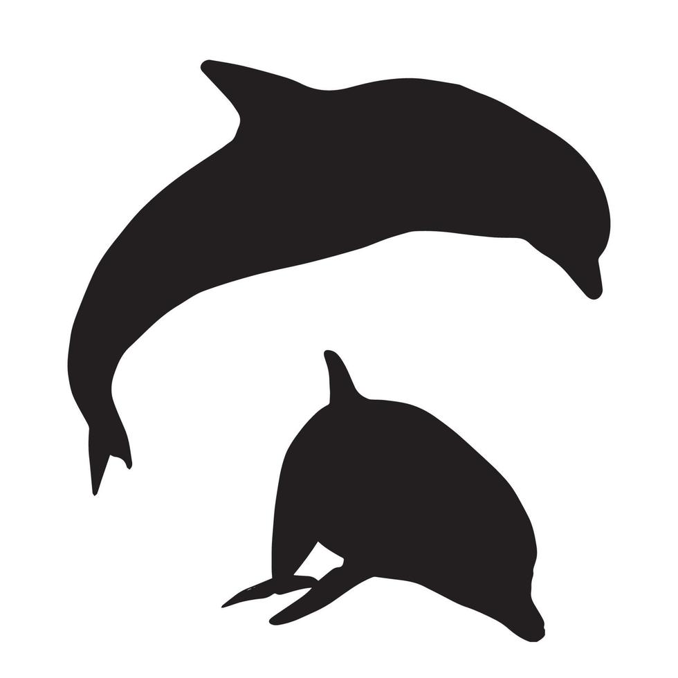 Dolphin Silhouette Art vector