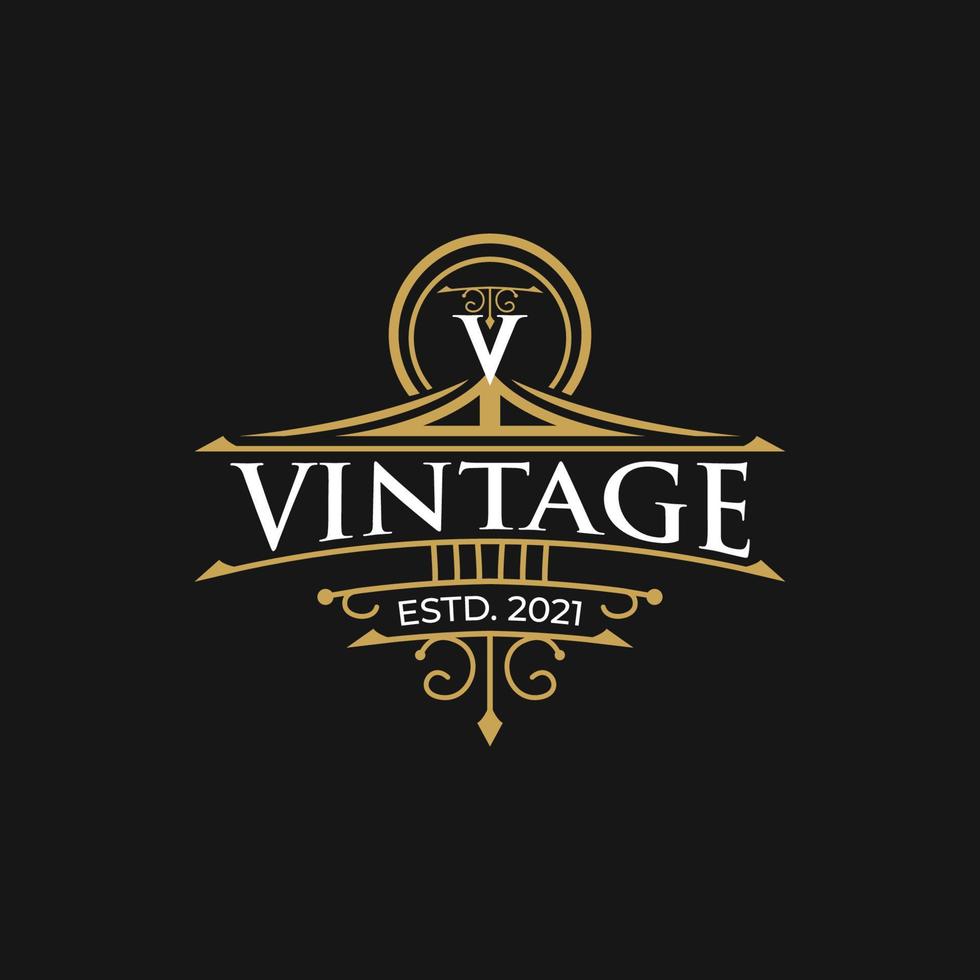 plantilla de diseño de logotipo vintage para empresas vector