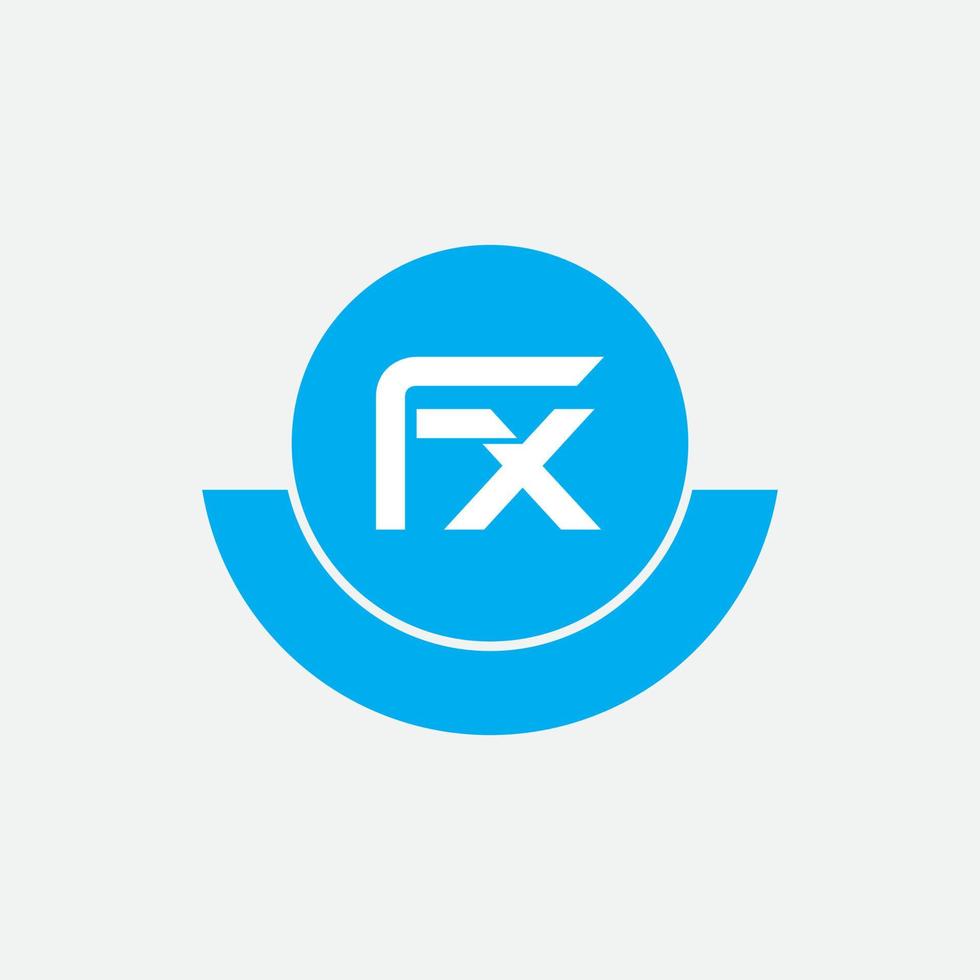 diseño de logotipo de letra fx vector