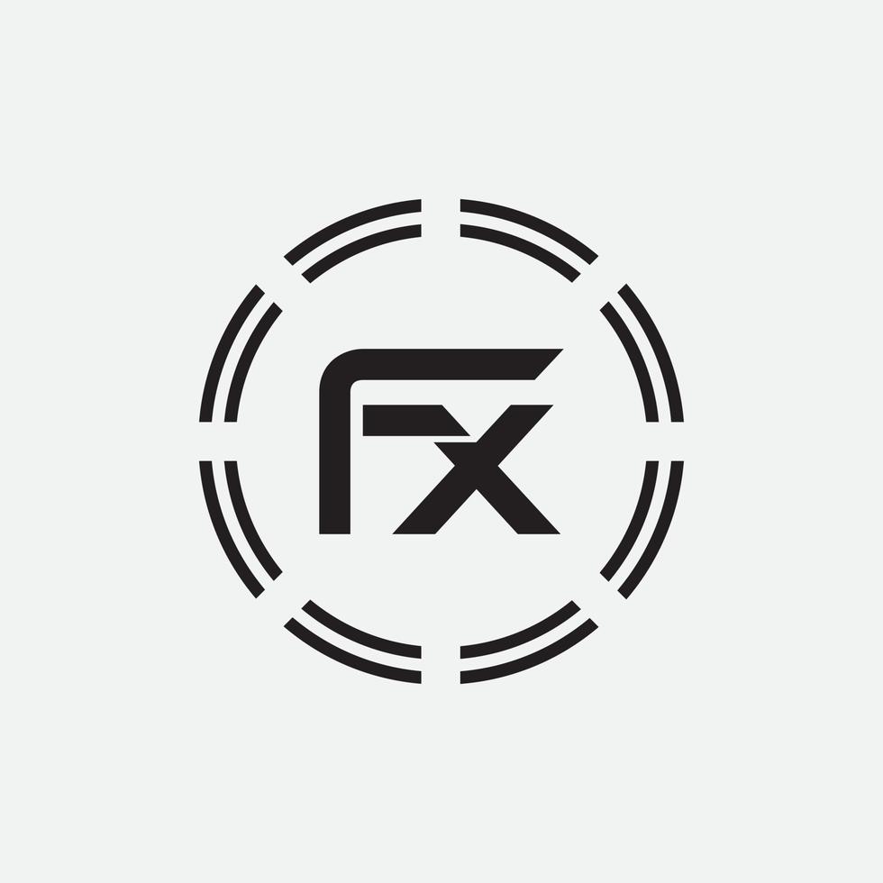 FX letter logo design vector