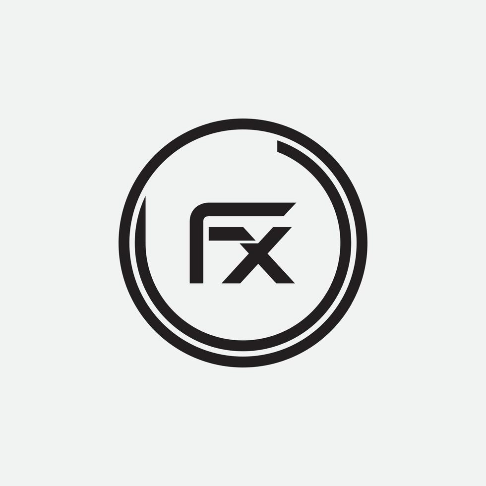 FX letter logo design vector