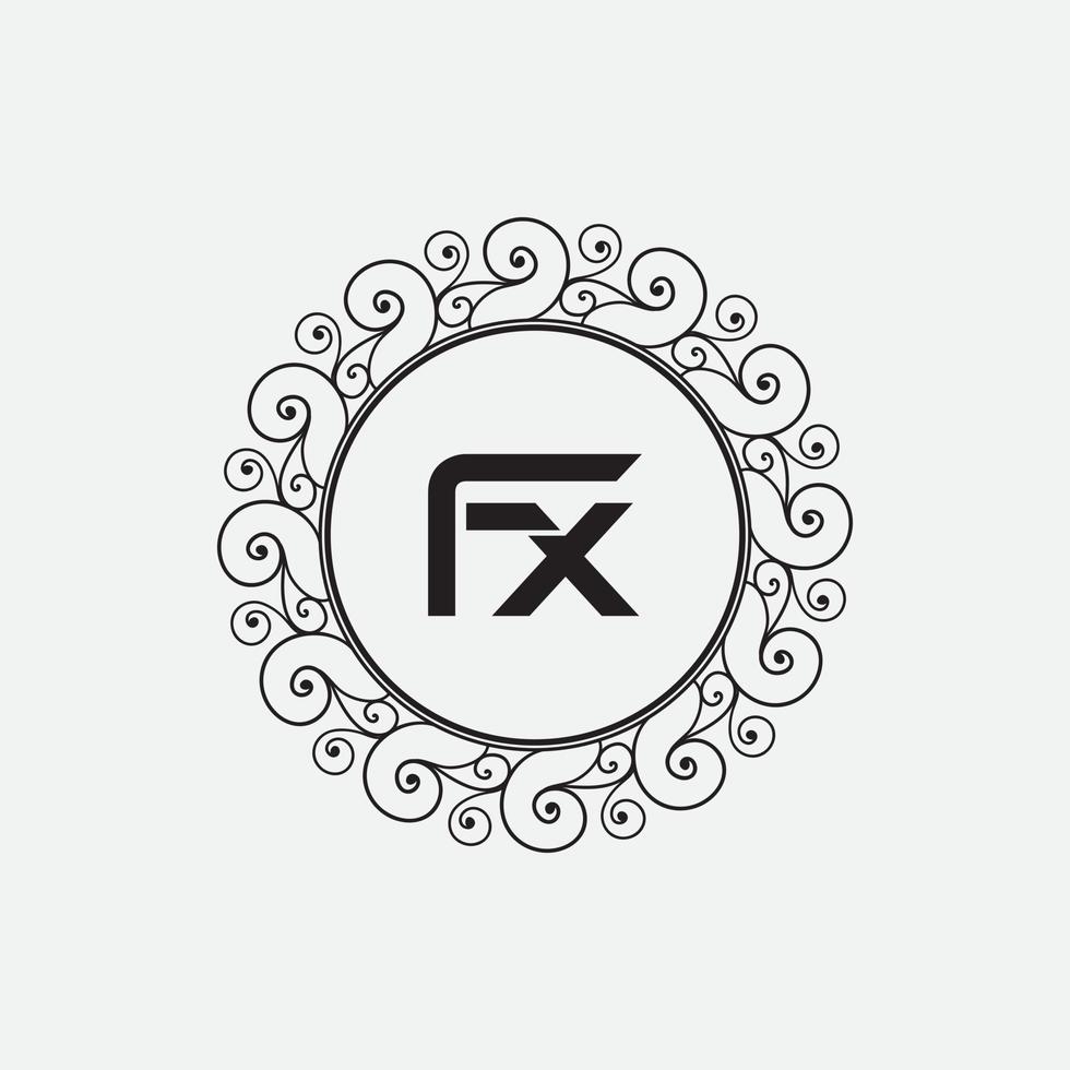FX letter logo design vector