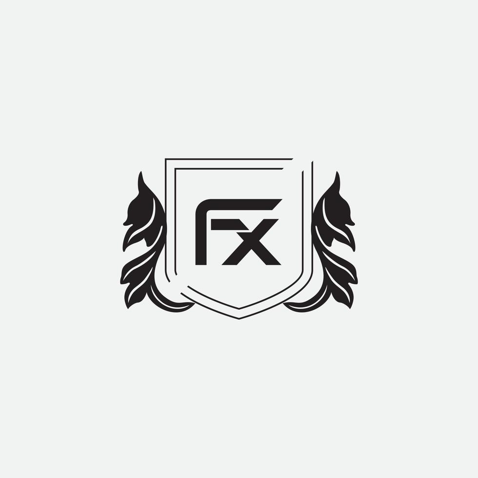 FX letter logo design vector