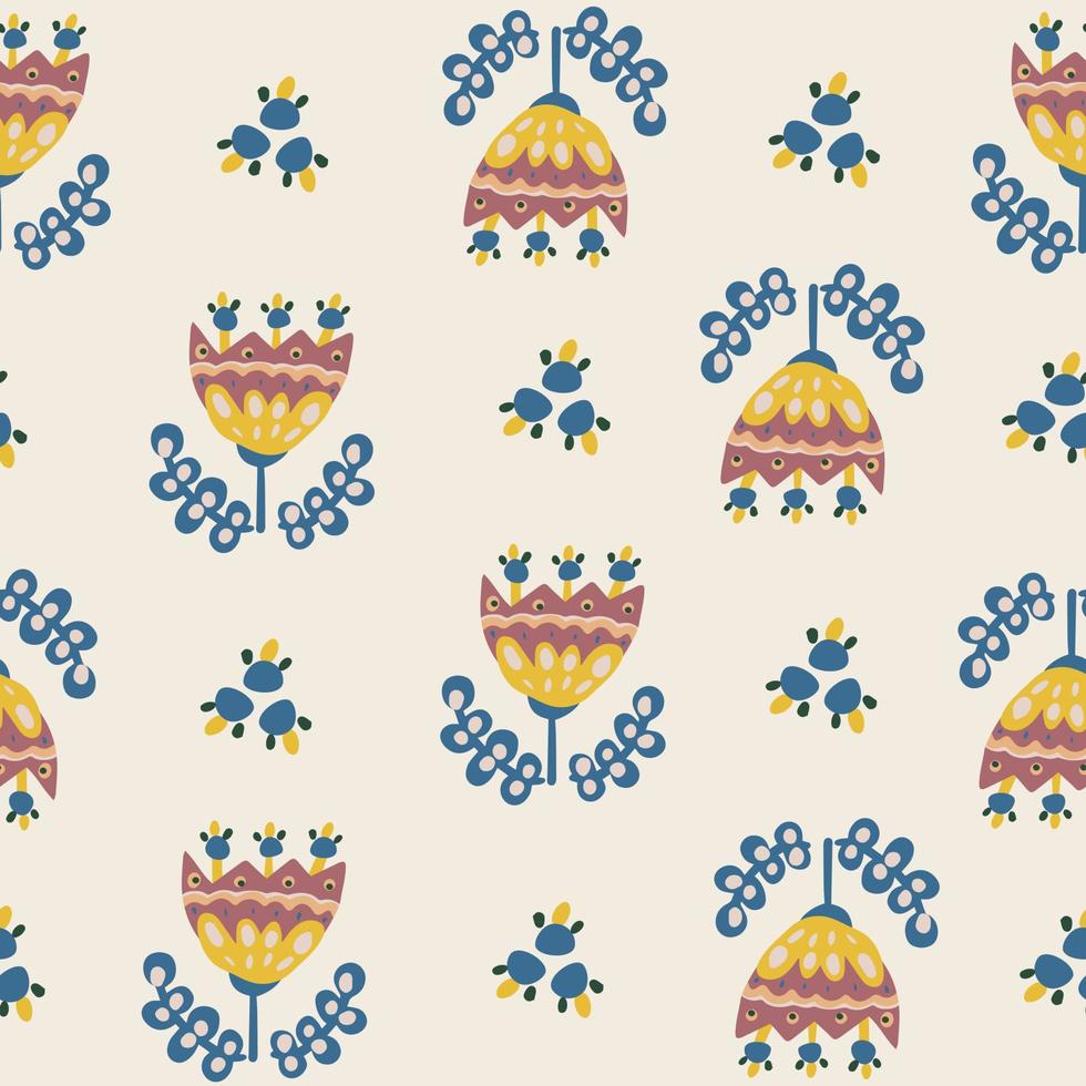 Ethnic abstract seamless patterns in bright colors vector