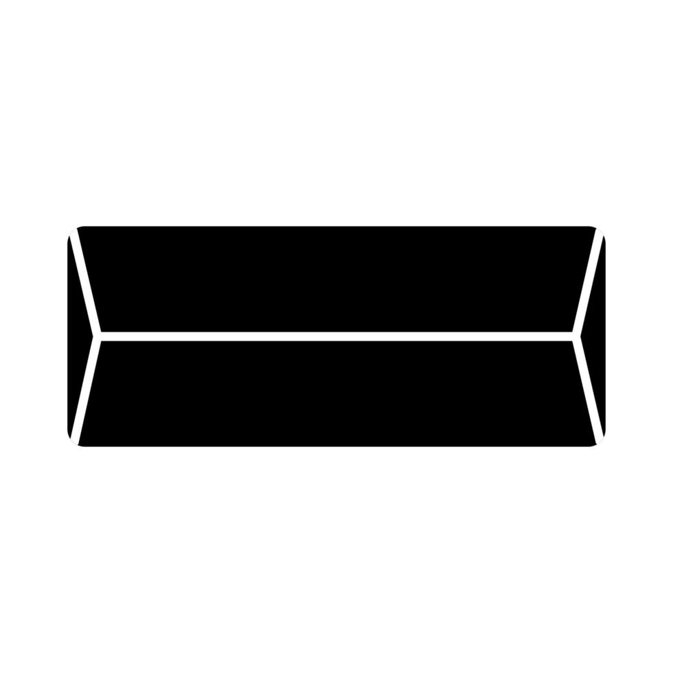 Black icon, envelope. vector