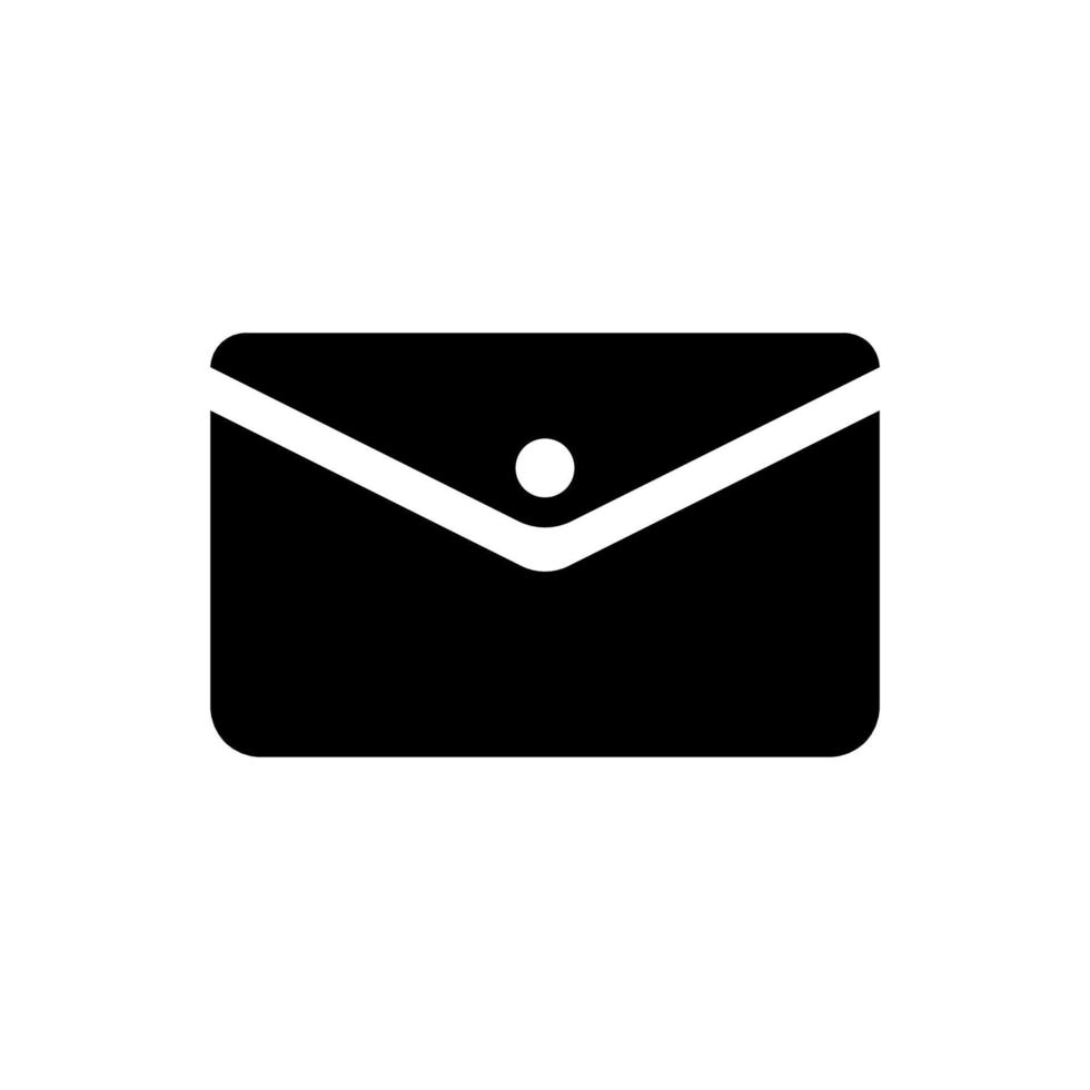 Black icon, envelope. vector