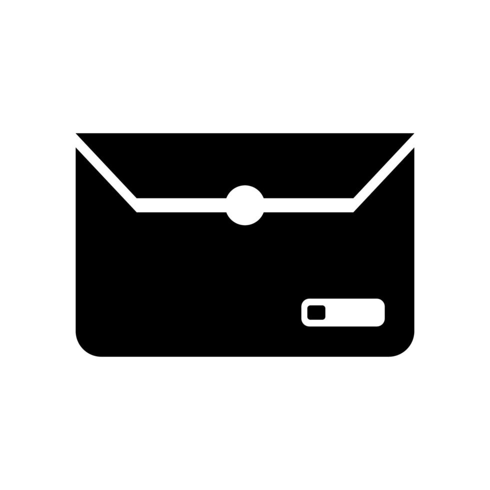 Black icon, envelope. 7140574 Vector Art at Vecteezy