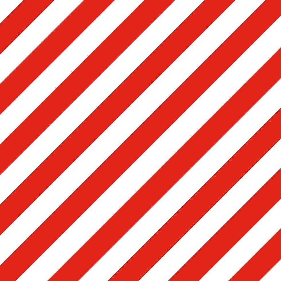 Striped red and white diagonal pattern. vector