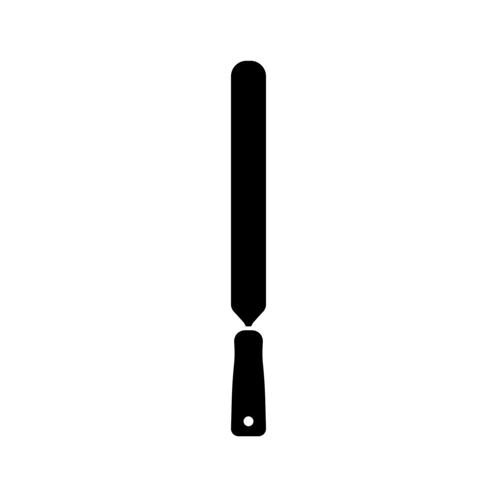 Black icon. Cheese spreader spatula. vector
