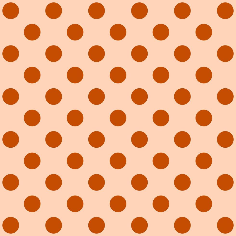 Brown polka dot pattern. vector