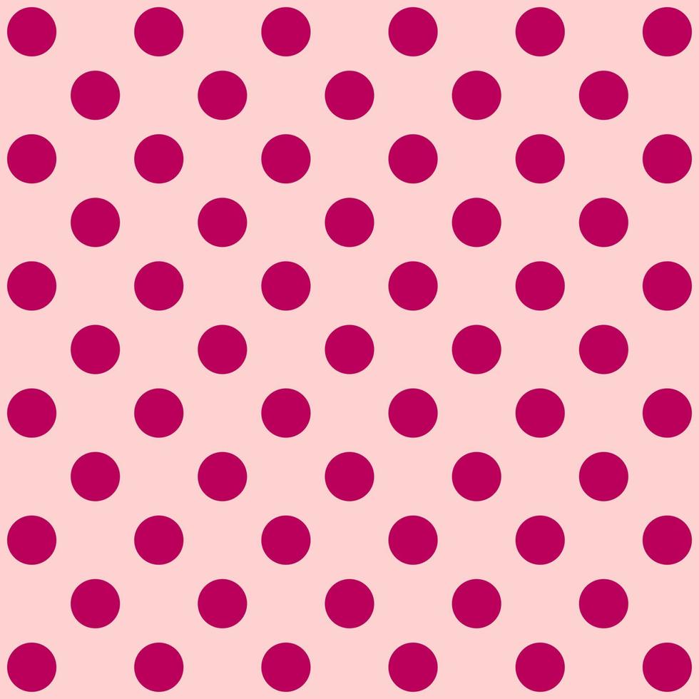 Pink polka dot pattern. vector