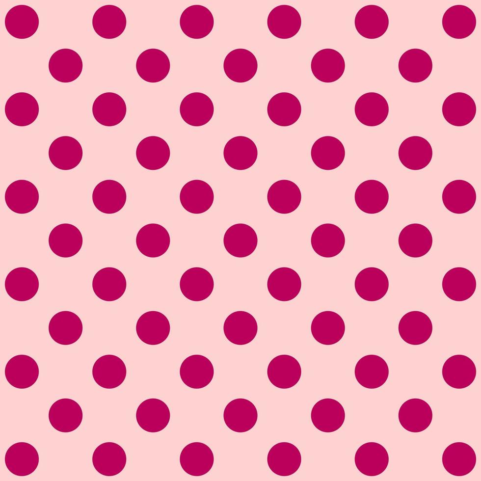 Pink polka dot pattern. vector