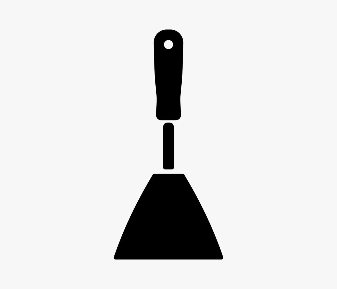 Black icon, paint scraper. vector