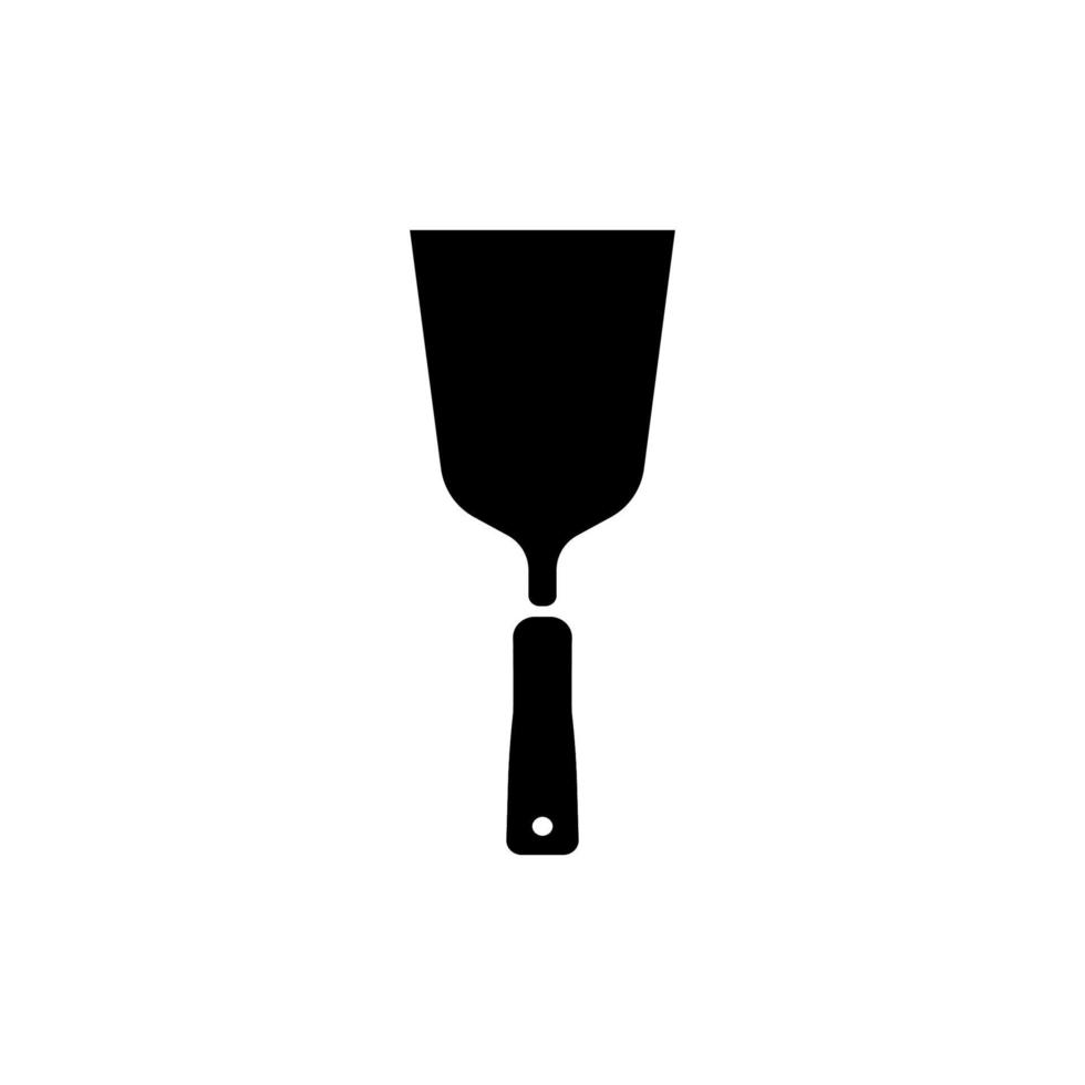 Black icon. Okonomiyaki spatula. vector