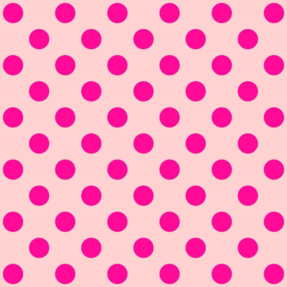 Pink polka dot pattern. vector
