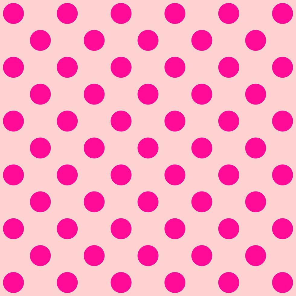 Pink polka dot pattern. vector