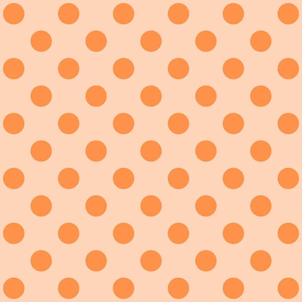 Orange polka dot pattern. vector