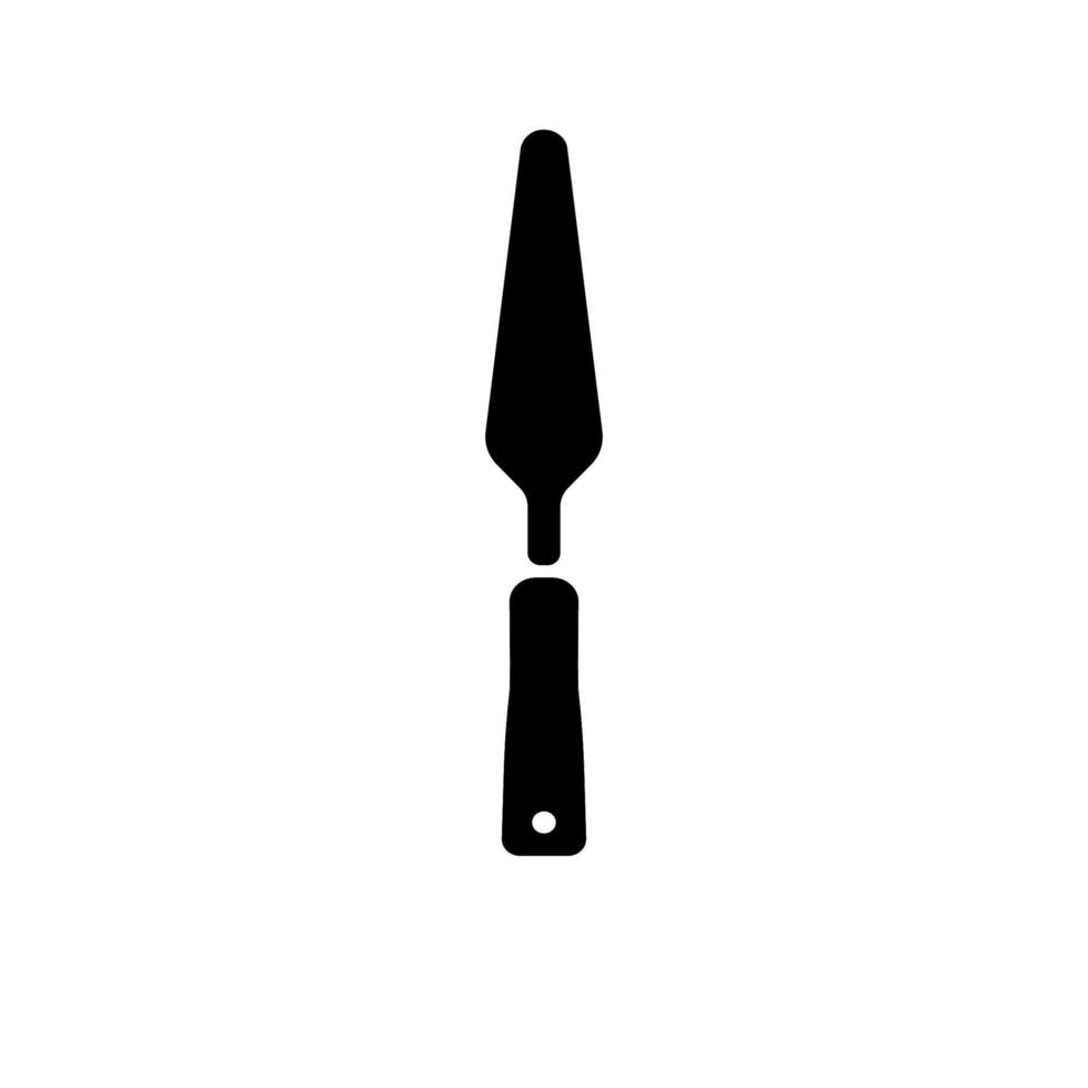 Black icon, icing spatula. vector
