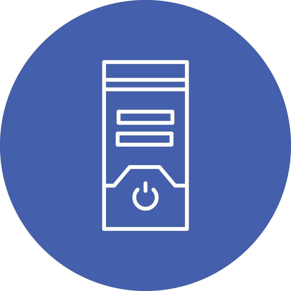 CPU Line Circle Background Icon vector
