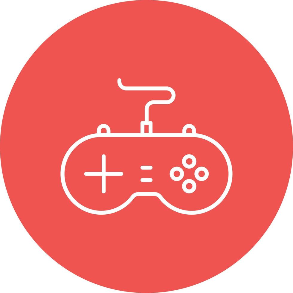 icono de fondo de círculo de línea de gamepad vector