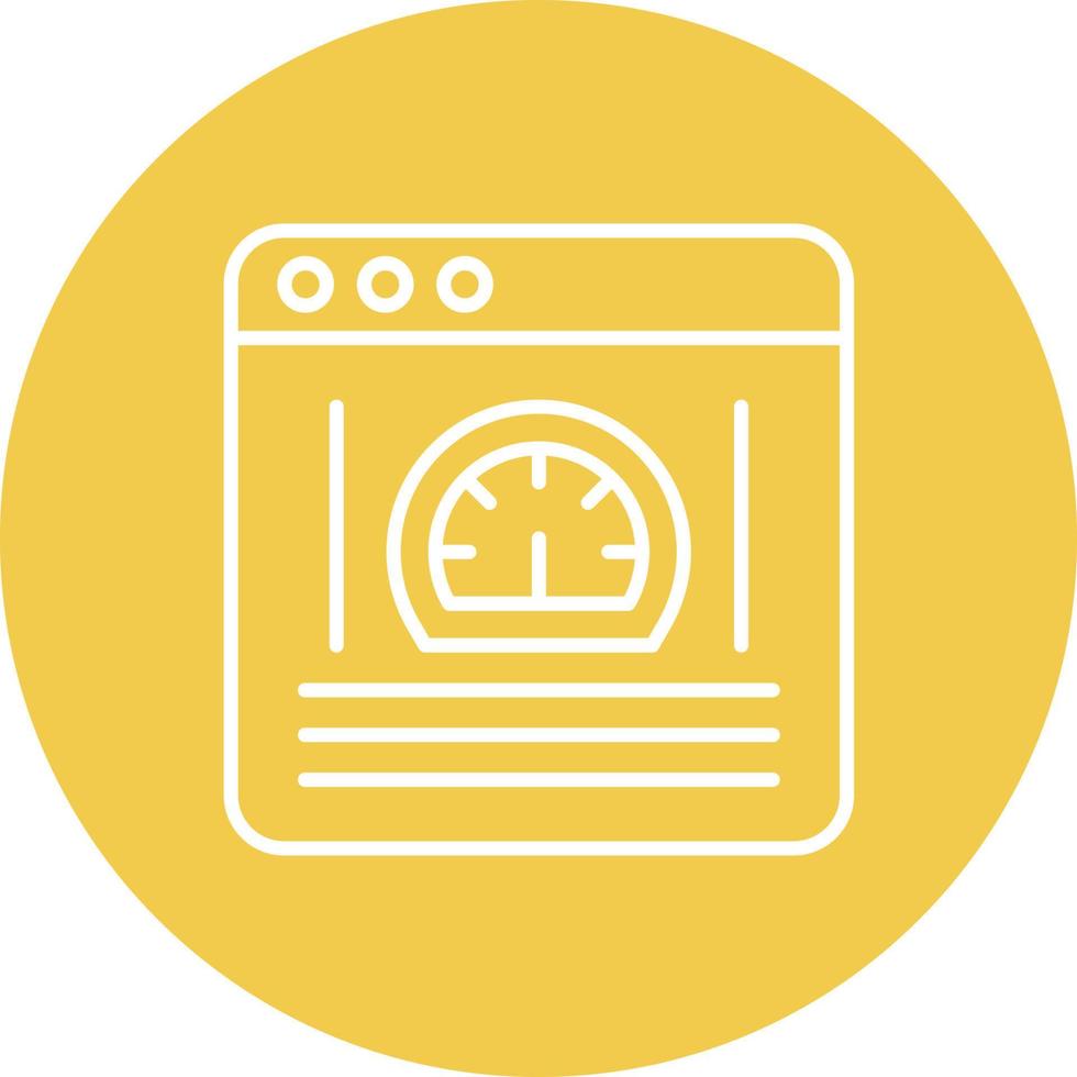 Performance Line Circle Background Icon vector