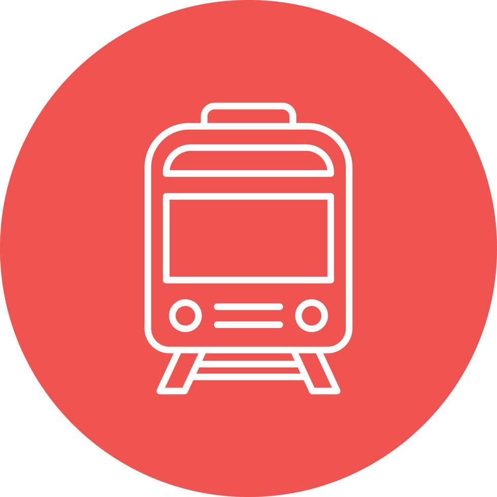 Train Line Circle Background Icon vector