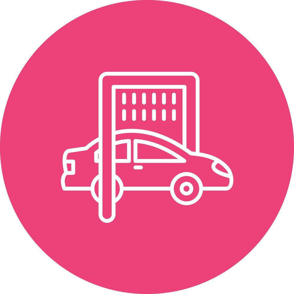 Car Wash Line Circle Background Icon vector